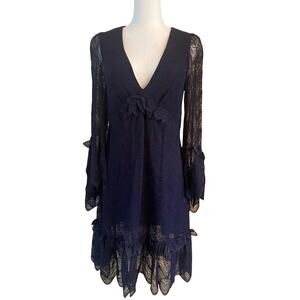 Max Studio Navy Blue Lace Dress Size Small Formal Dress Wedding